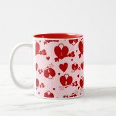 Tasse 2 Couleurs clé de verrouillage du coeur valentine (Gauche)