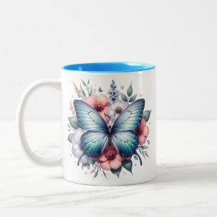 Tasse 2 Couleurs Clipart-96282 de la sublimation du ressort papillo