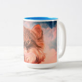 Tasse 2 Couleurs Cloud 9 chat (Devant droit)