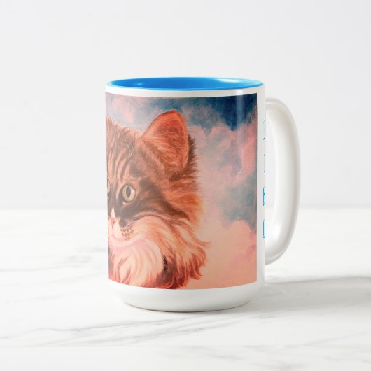 Tasse 2 Couleurs Cloud 9 chat (Devant droit)