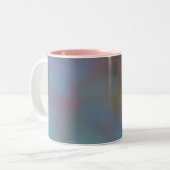 Tasse 2 Couleurs Cloud gris turquoise et violet abstrait (Devant gauche)