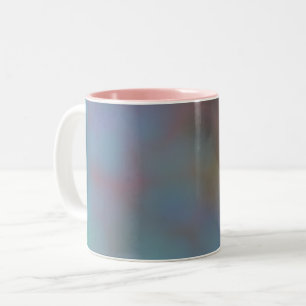 Tasse 2 Couleurs Cloud gris turquoise et violet abstrait