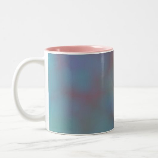 Tasse 2 Couleurs Cloud gris turquoise et violet abstrait (Gauche)