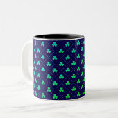 Tasse 2 Couleurs Clover Feuille Motif St. Patrick's Day-23223 (Devant gauche)