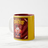 Tasse 2 Couleurs Clown Carnaval AJOUTER LE NOM Big Top Family Circu (Devant gauche)
