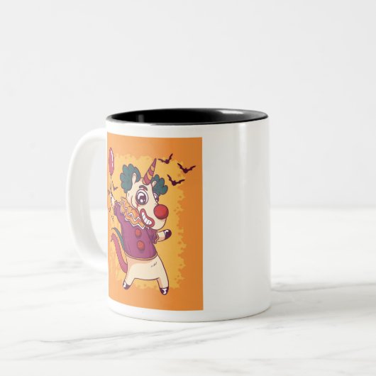 Tasse 2 Couleurs Clown Unicorn (Devant gauche)
