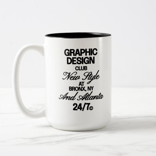 Tasse 2 Couleurs Club de design graphique (Gauche)