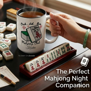 Tasse 2 Couleurs Club de Mahjong Personnalisé Deux Tons