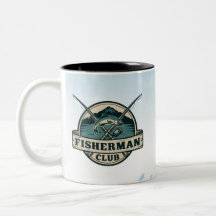 Club de Pêcheur Vintage Graphique Montagne Rétro