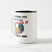 Tasse 2 Couleurs Cluck It Funky Farm Rooster (Devant gauche)