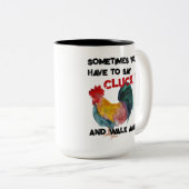 Tasse 2 Couleurs Cluck It Funky Farm Rooster (Devant droit)