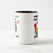 Tasse 2 Couleurs Cluck It Funky Farm Rooster (Centre)