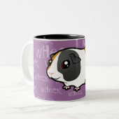 Tasse 2 Couleurs Cobaye bruyant (cheveux lisses) (Devant gauche)