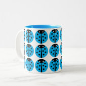 Tasse 2 Couleurs Coccinelle bleue (Devant gauche)