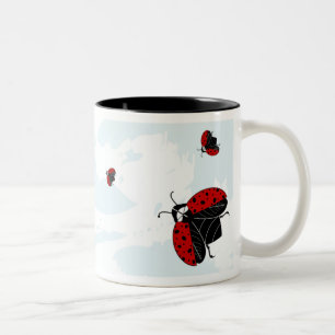 Tasse 2 Couleurs coccinelles en vol