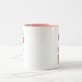 Tasse 2 Couleurs Cochon rose géant avec ballons (Centre)