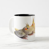 Tasse 2 Couleurs Cockatiels (Devant gauche)