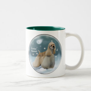 Tasse 2 Couleurs Cocker Spaniel Cadeaux de Noël