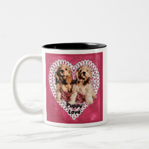 Tasse 2 Couleurs Cocker Spaniel Chiots Valentines