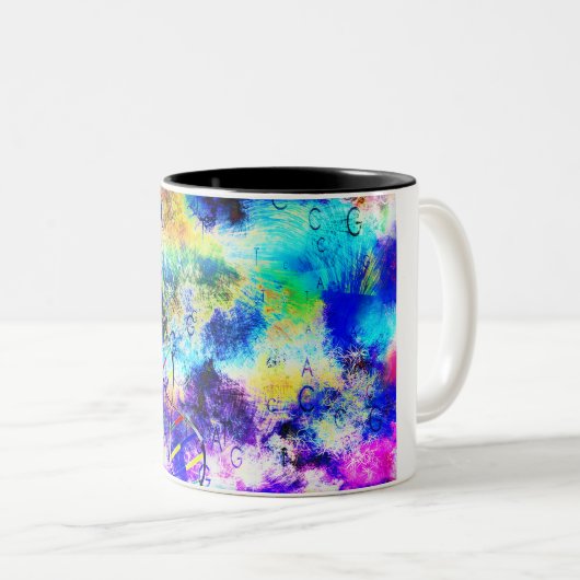 Tasse 2 Couleurs Code art ADN (Devant droit)
