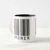 Tasse 2 Couleurs Code barres de coroner (Devant gauche)