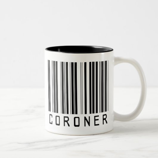 Tasse 2 Couleurs Code barres de coroner (Droit)