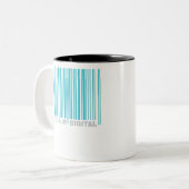 Tasse 2 Couleurs Code-barres numérique d'équipe pour les nerds (Devant gauche)