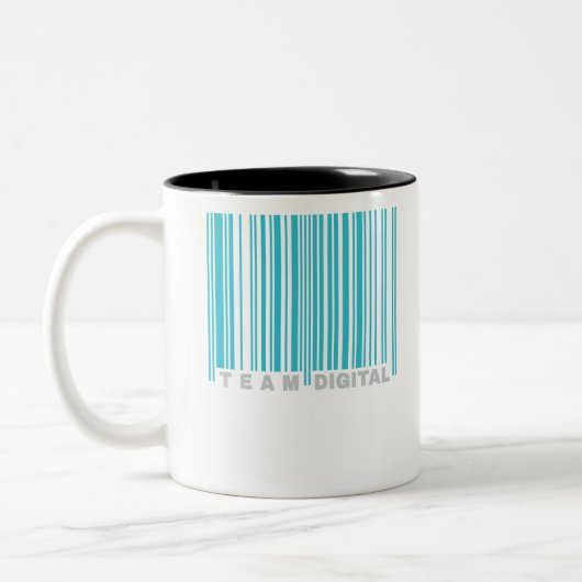 Tasse 2 Couleurs Code-barres numérique d'équipe pour les nerds (Gauche)