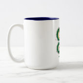 Tasse 2 Couleurs Code Bushido Samouraï avec Dragon & Fleurs de Saku (Gauche)