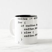 Tasse 2 Couleurs Code de café dans Golang (Devant gauche)