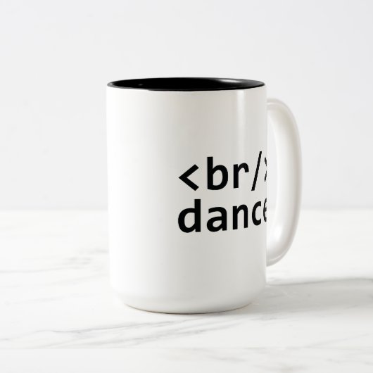 Tasse 2 Couleurs Code de rupture (Devant droit)