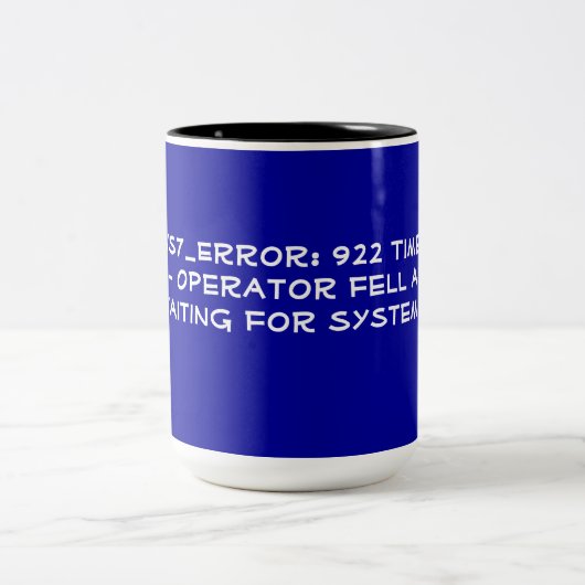 Tasse 2 Couleurs Code d'erreur de délai (Centre)