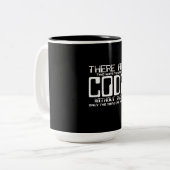 Tasse 2 Couleurs Code Écriture Programmer sans bogues (Devant gauche)