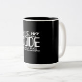 Tasse 2 Couleurs Code Écriture Programmer sans bogues (Devant droit)