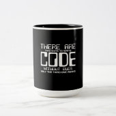 Tasse 2 Couleurs Code Écriture Programmer sans bogues (Centre)