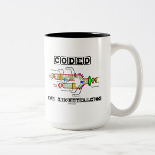 Tasse 2 Couleurs Codé pour la fabulation (reproduction d'ADN)