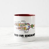 Tasse 2 Couleurs Codé pour la généalogie (reproduction d'ADN) (Centre)