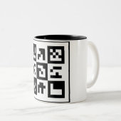 Tasse 2 Couleurs code qr (Devant droit)