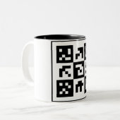 Tasse 2 Couleurs code qr (Devant gauche)