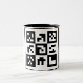 Tasse 2 Couleurs code qr (Centre)