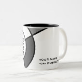 Tasse 2 Couleurs code QR bullseye (Devant droit)