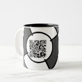 Tasse 2 Couleurs code QR bullseye (Devant gauche)