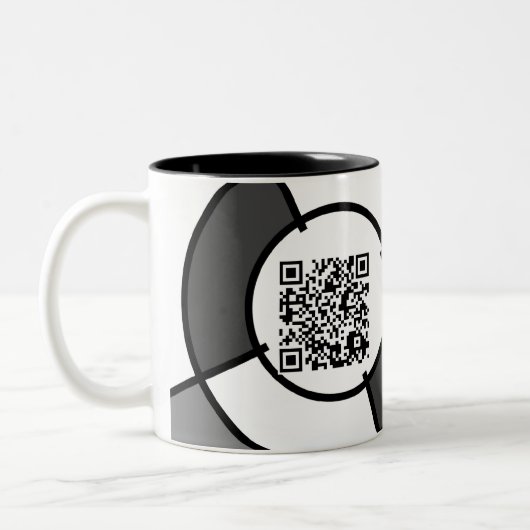 Tasse 2 Couleurs code QR bullseye (Gauche)