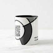 Tasse 2 Couleurs code QR bullseye (Centre)