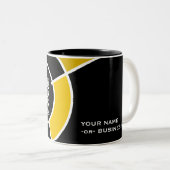 Tasse 2 Couleurs code QR du bullseye orange (Devant droit)