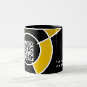 Tasse 2 Couleurs code QR du bullseye orange (Centre)