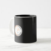 Tasse 2 Couleurs Code QR Logo Simple Entreprise Noir (Devant gauche)