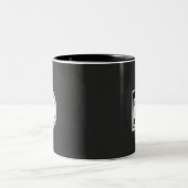 Tasse 2 Couleurs Code QR Logo Simple Entreprise Noir (Centre)