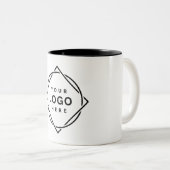 Tasse 2 Couleurs Code QR noir élégant et élégant (Devant droit)