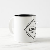 Tasse 2 Couleurs Code QR noir élégant et élégant (Devant gauche)